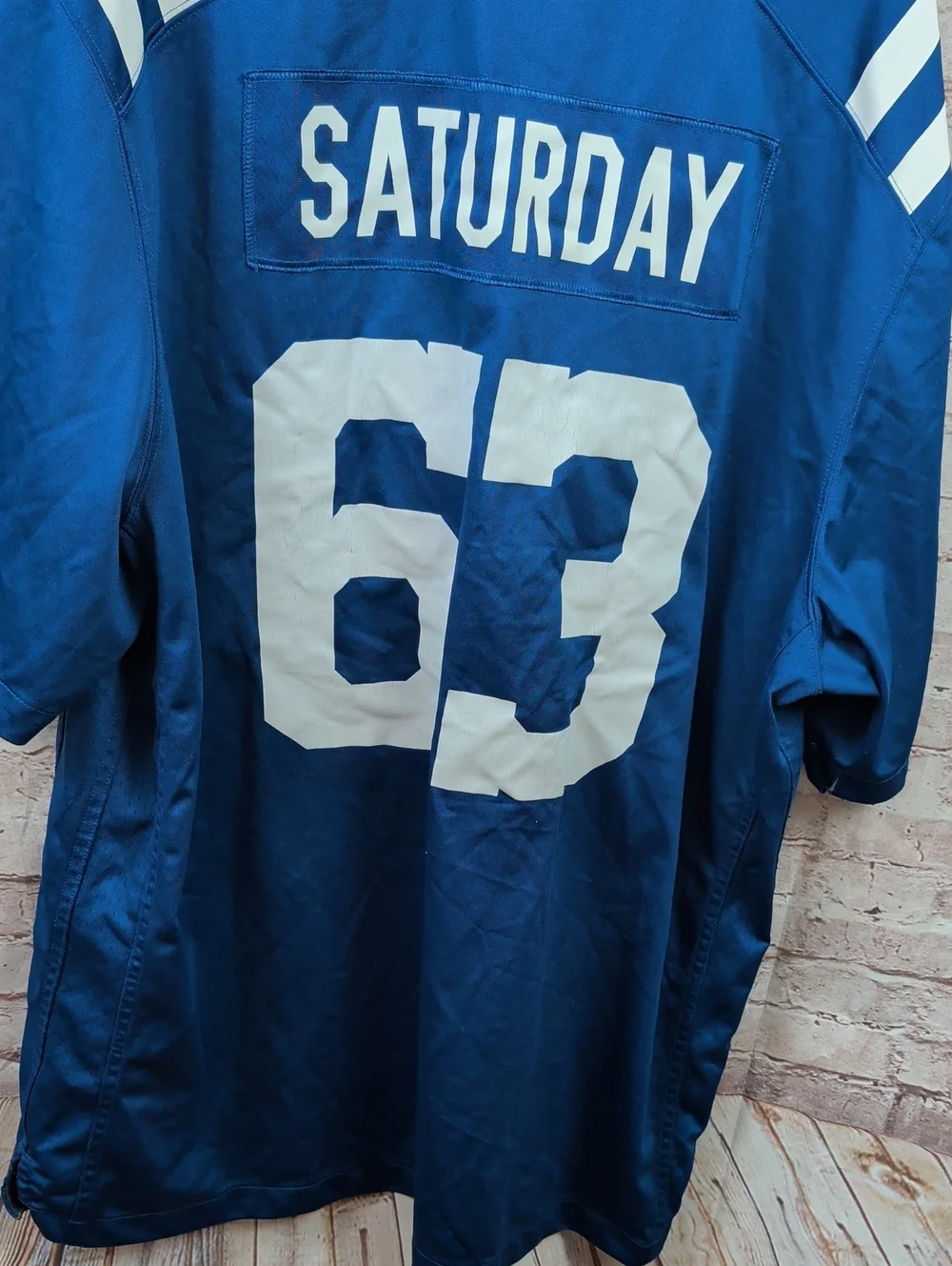 Nike Indianapolis Colts Saturday #63 NFL Jersey Blue Size XXL